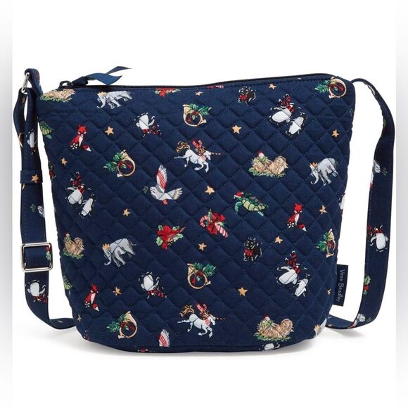 Vera Bradley Handbags - Vera Bradley Snow Globe Motifs Bucket Crossbody